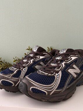 New Balance Kids 740 'Shadow Blue / NB Navy' Retro Running Shoes